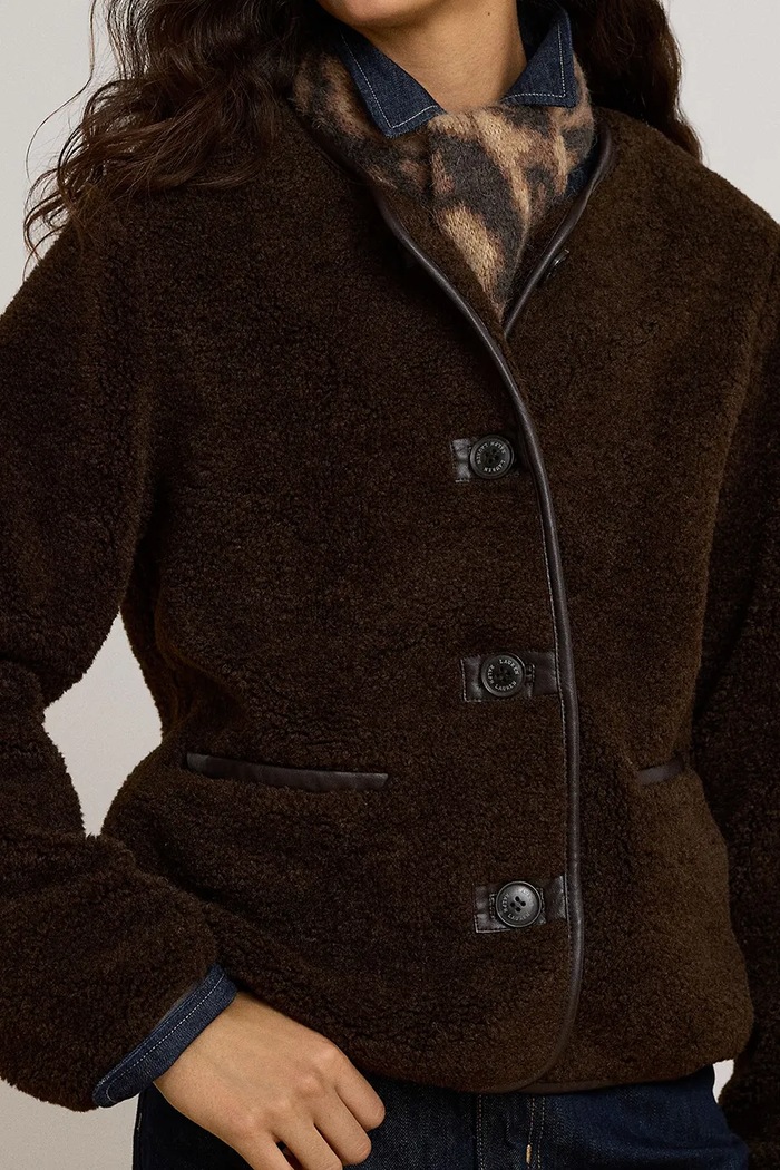 Odzież Lauren Ralph Lauren Kurtka damska 297P23442 brązowy