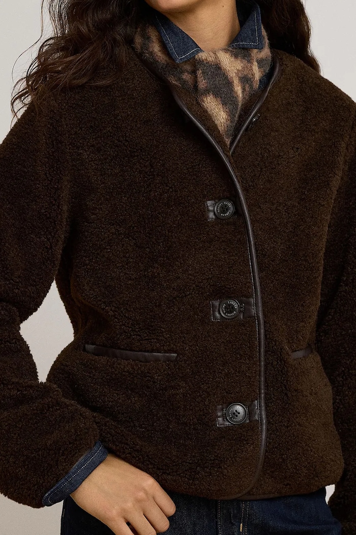 Odzież Lauren Ralph Lauren Kurtka damska 297P23442 brązowy