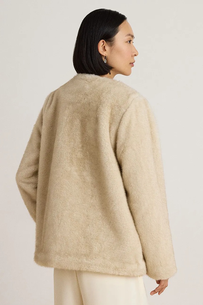 Lauren Ralph Lauren Długa kurtka damska 297P04117 beżowy AW26