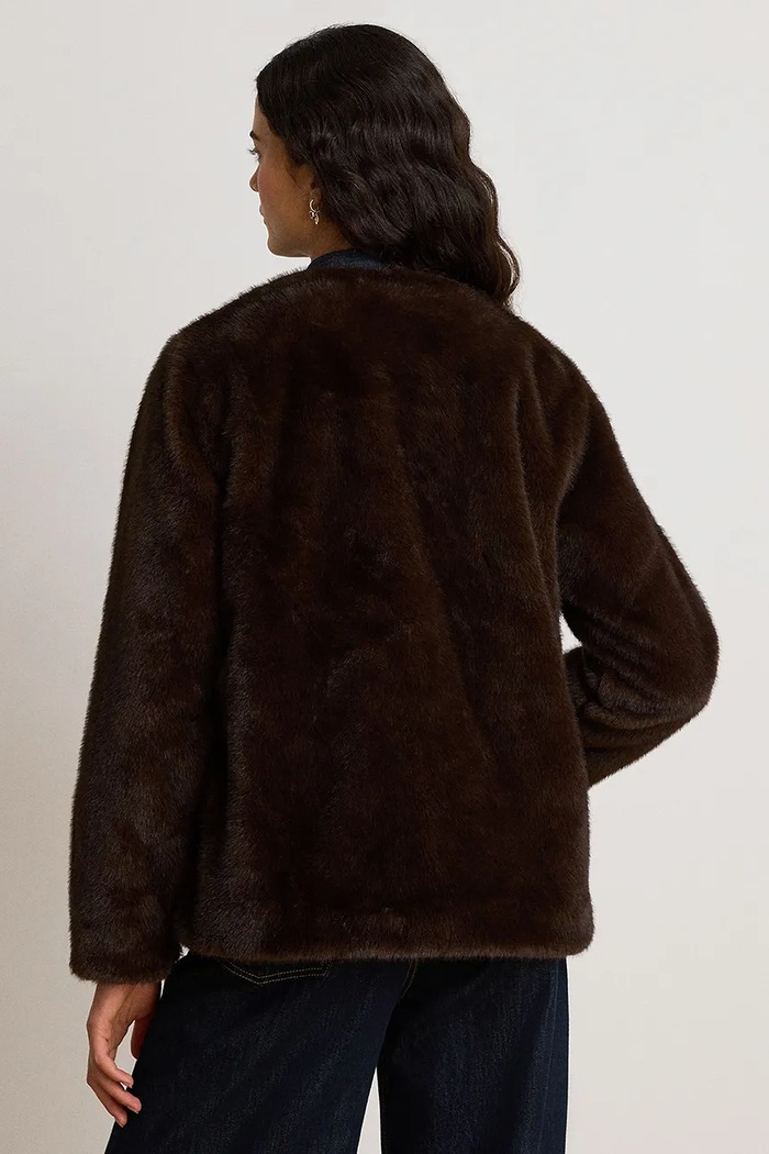 Lauren Ralph Lauren Długa kurtka damska 297P04117 brązowy AW26
