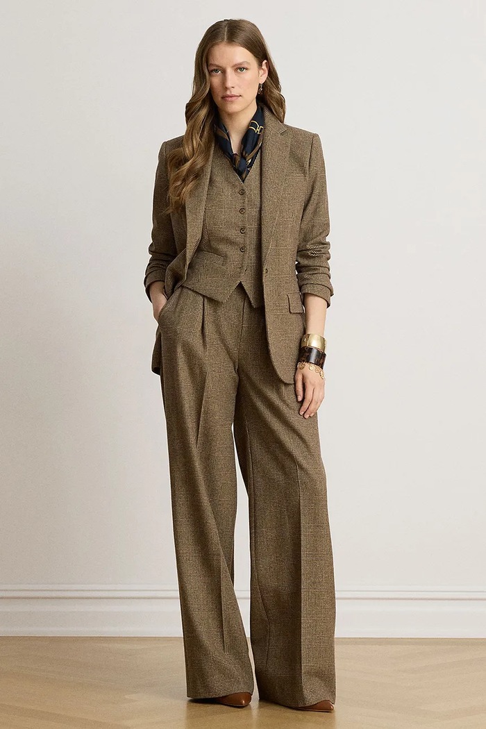 Odzież Lauren Ralph Lauren Marynarka damska wełniana 200B27604 brązowy
