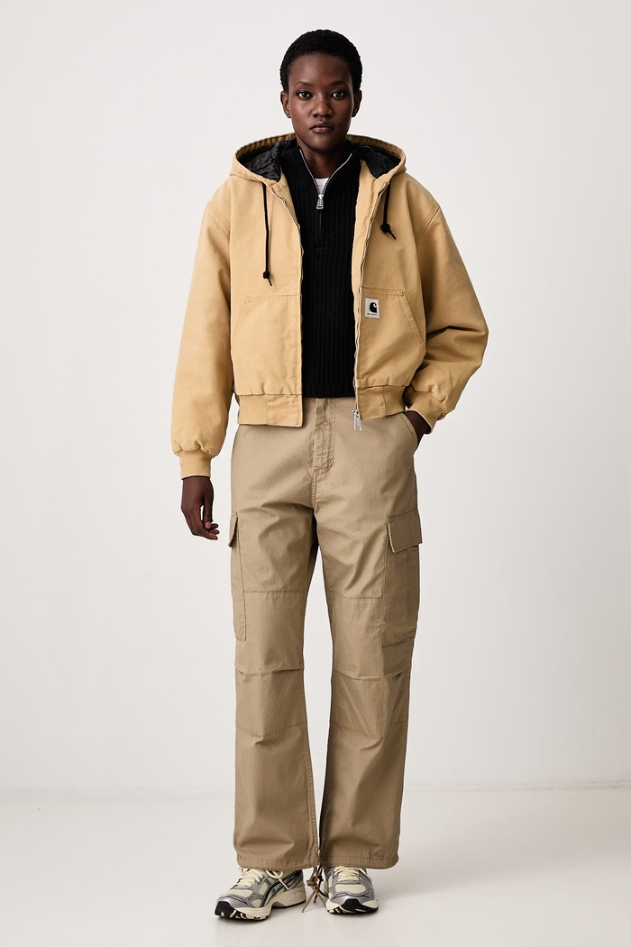 Carhartt WIP OG Active Jacket късо дамско памучно яке I035673 бежов AW26