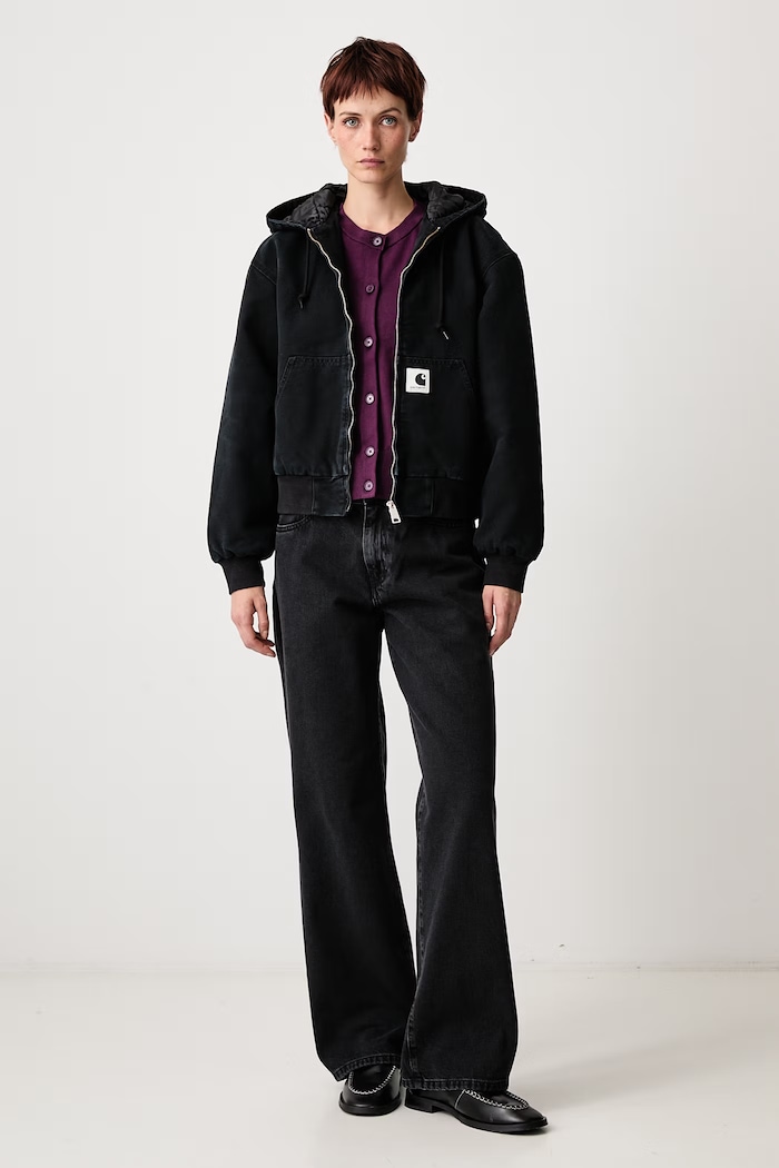 Carhartt WIP OG Active Jacket krótka kurtka damska bawełniana I035673 czarny AW26
