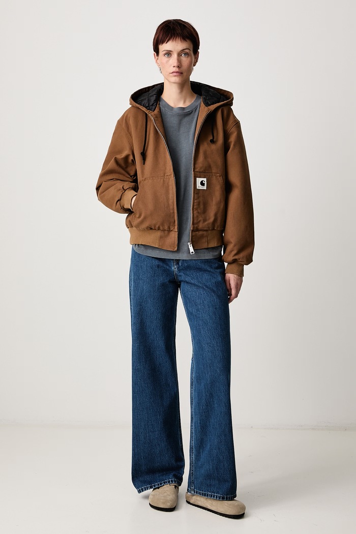 Carhartt WIP OG Active Jacket kurtka damska bawełniana I032238 brązowy AW26