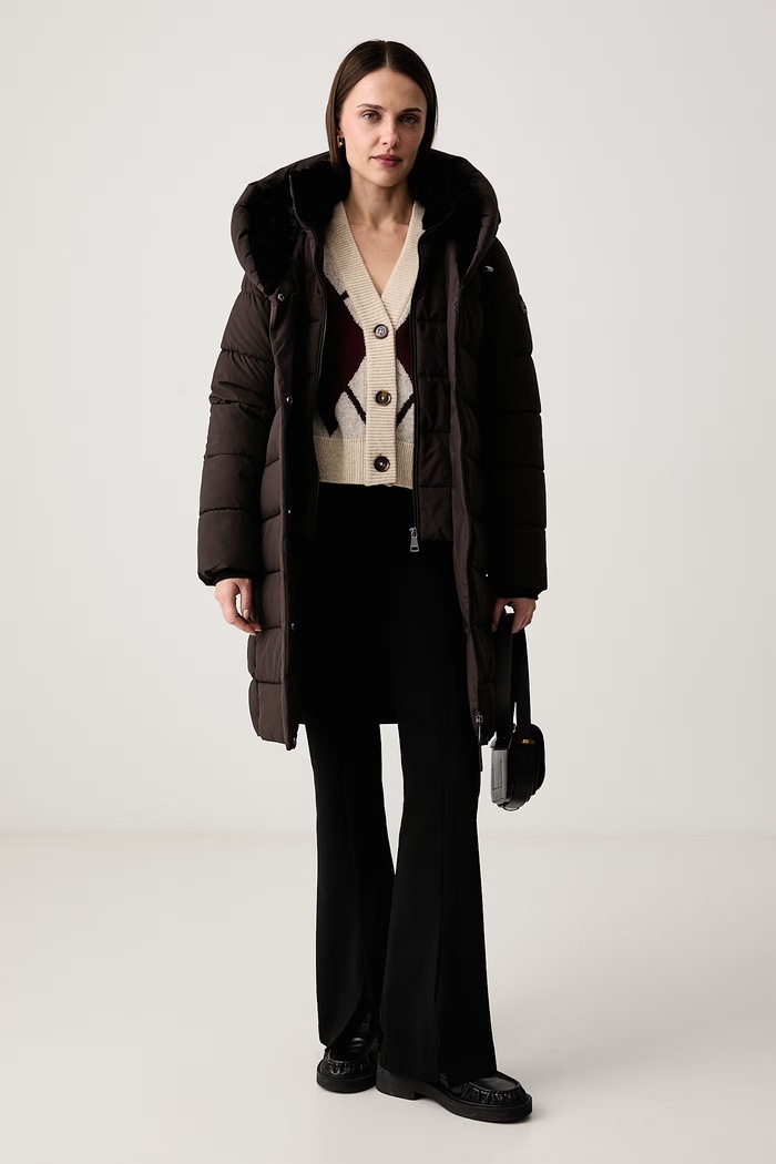 DKNY Kurtka zimowa damska DLEMPX78 brązowy AW26