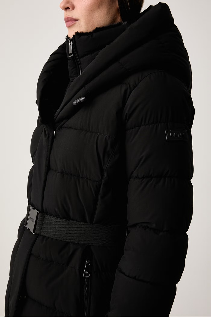 Kurtka zimowa damska DKNY DLEMPX78 czarny