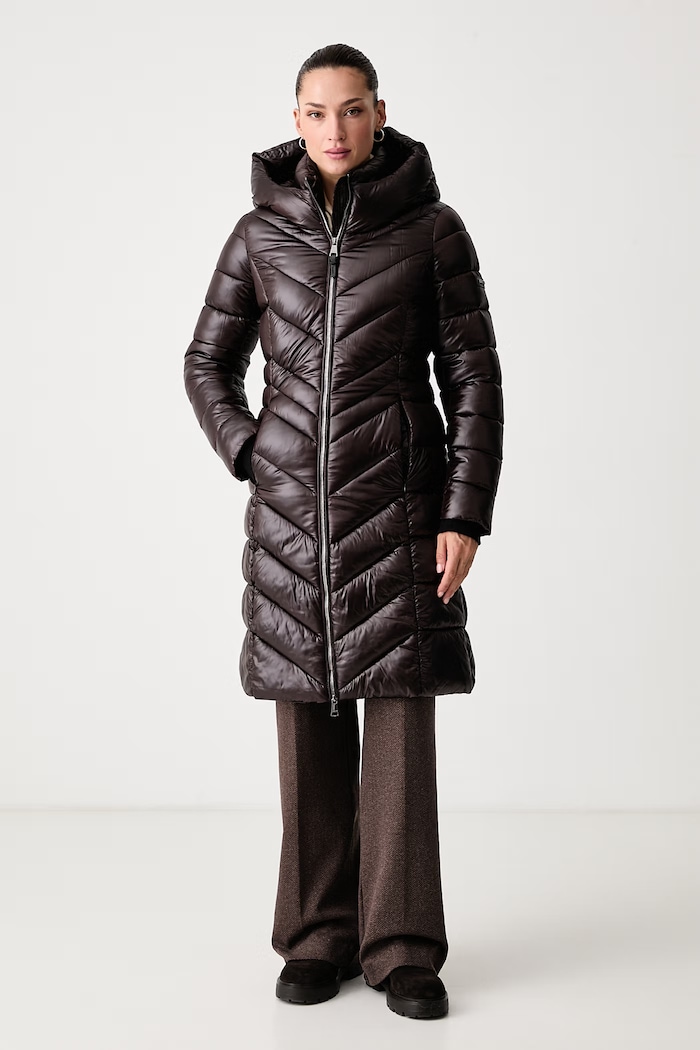 DKNY Довга куртка жіноча коричневий DLEMPW58