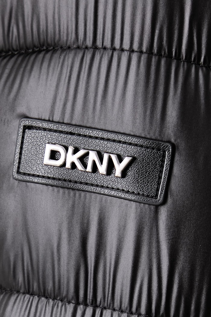 Długa kurtka damska DKNY czarny DLEMPW58