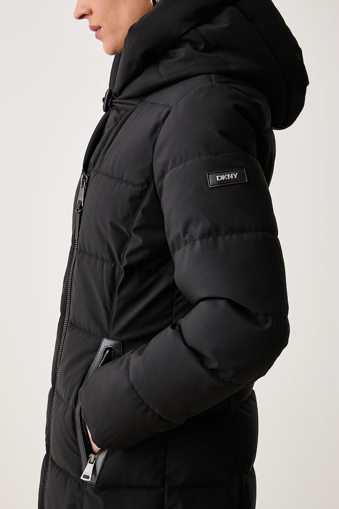Kurtka pikowana damska DKNY DLEMPV01 czarny