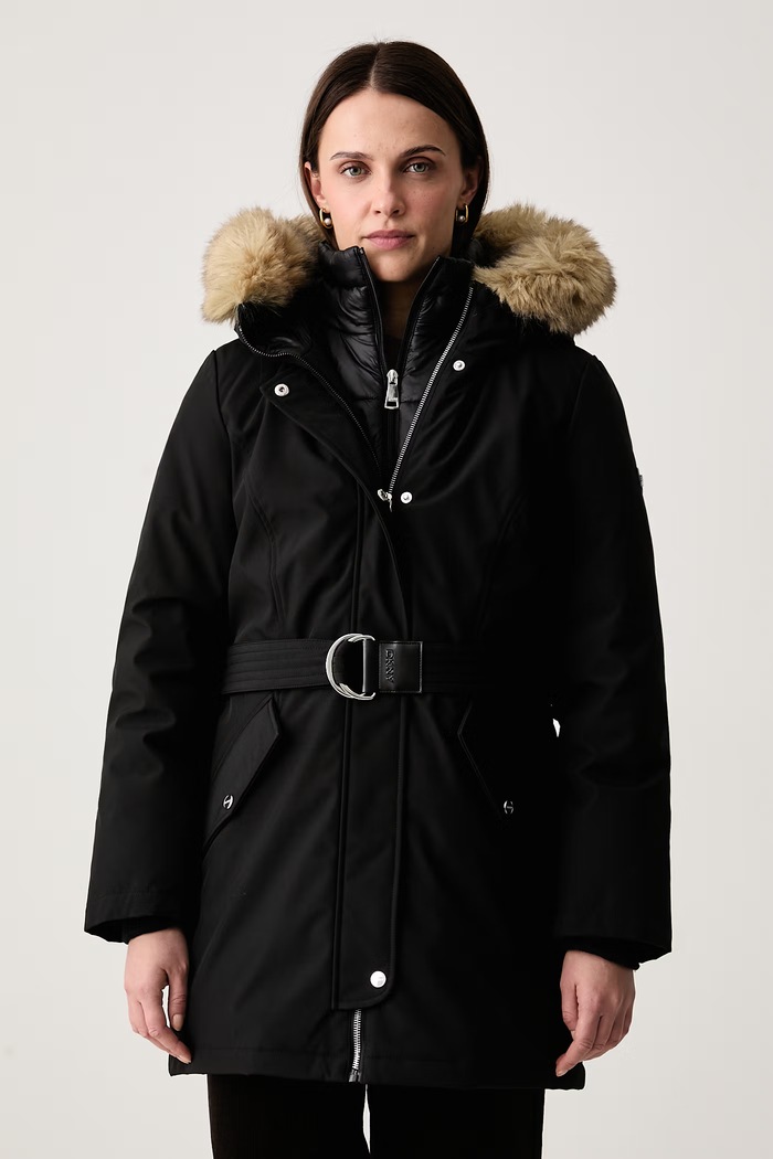 DKNY Parka damska czarny DLEMPB29
