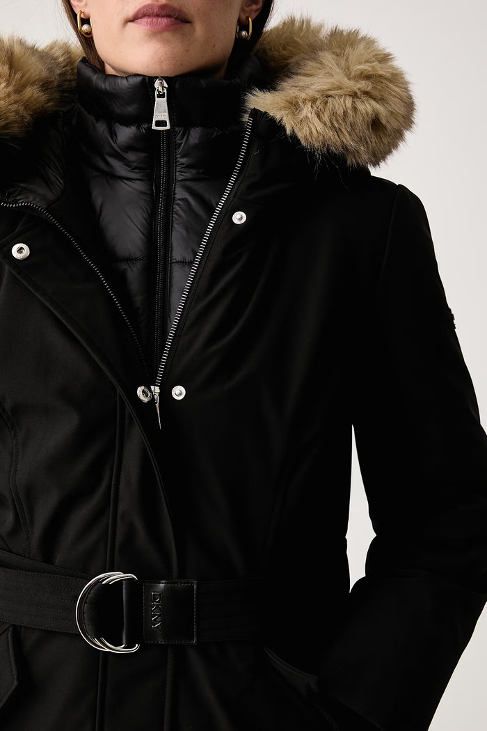 Parka damska DKNY DLEMPB29 czarny
