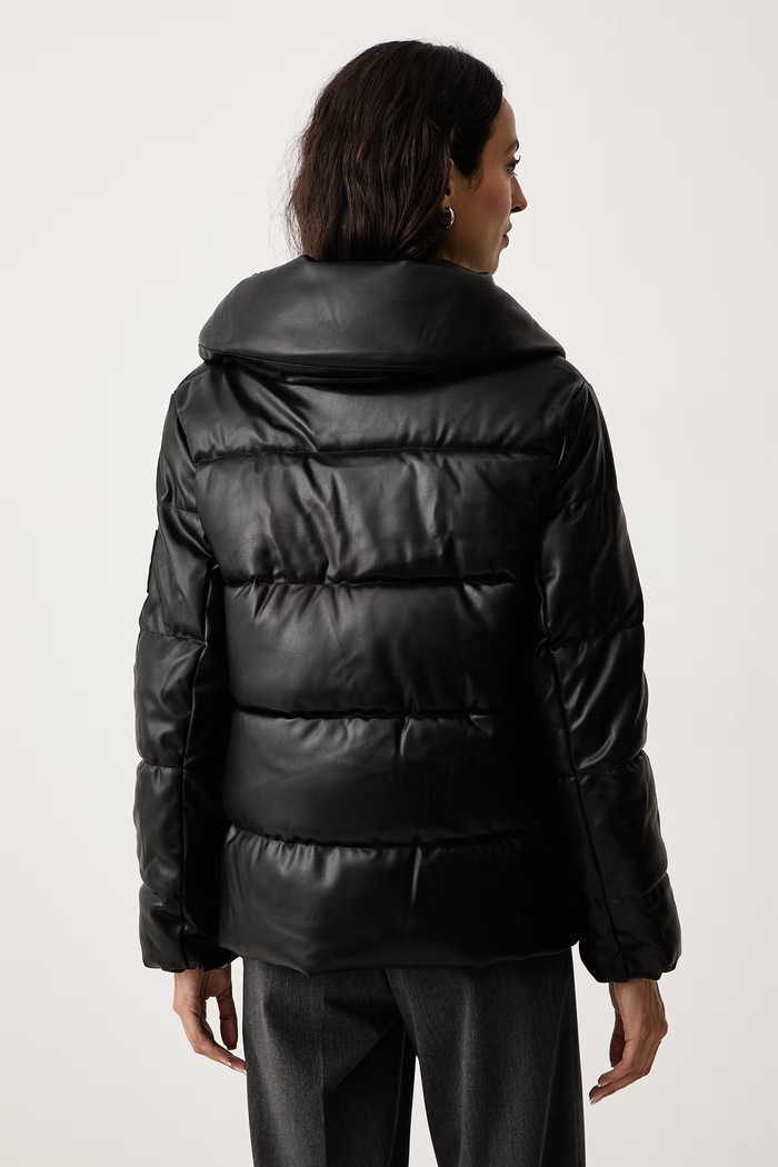Odzież DKNY Kurtka pikowana damska z imitacji skóry DJ6J6291 czarny
