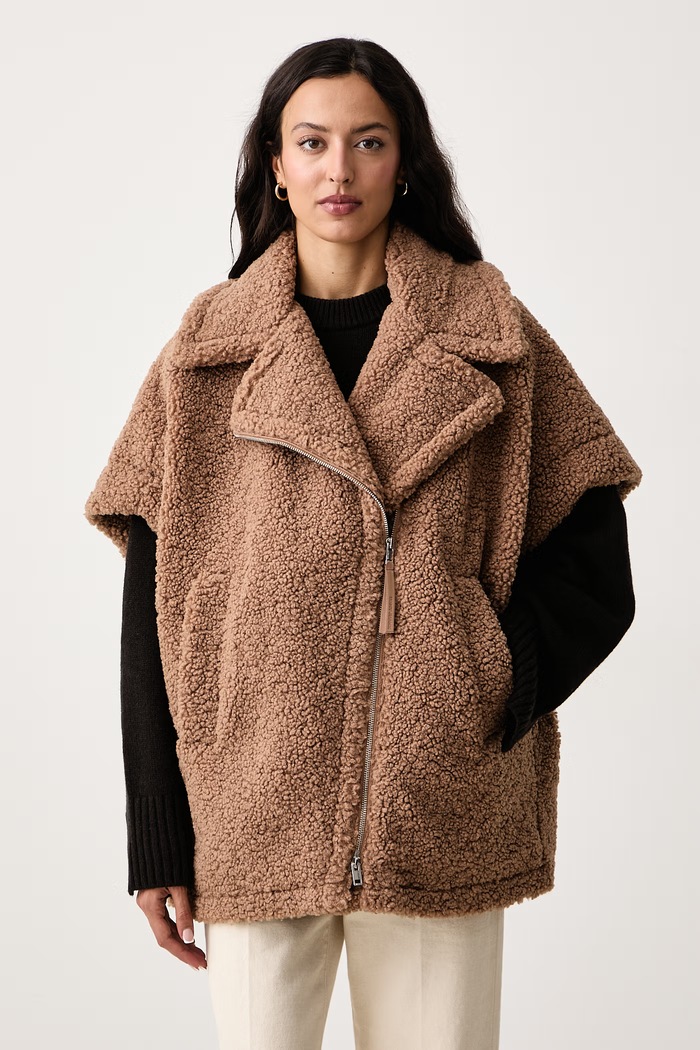 DKNY Bezrękawnik damski brązowy DJ6J6265