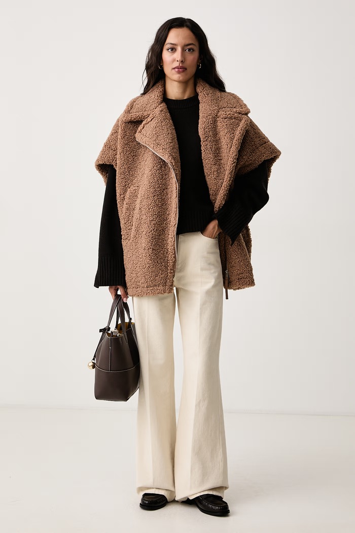 DKNY Bezrękawnik damski DJ6J6265 brązowy AW26