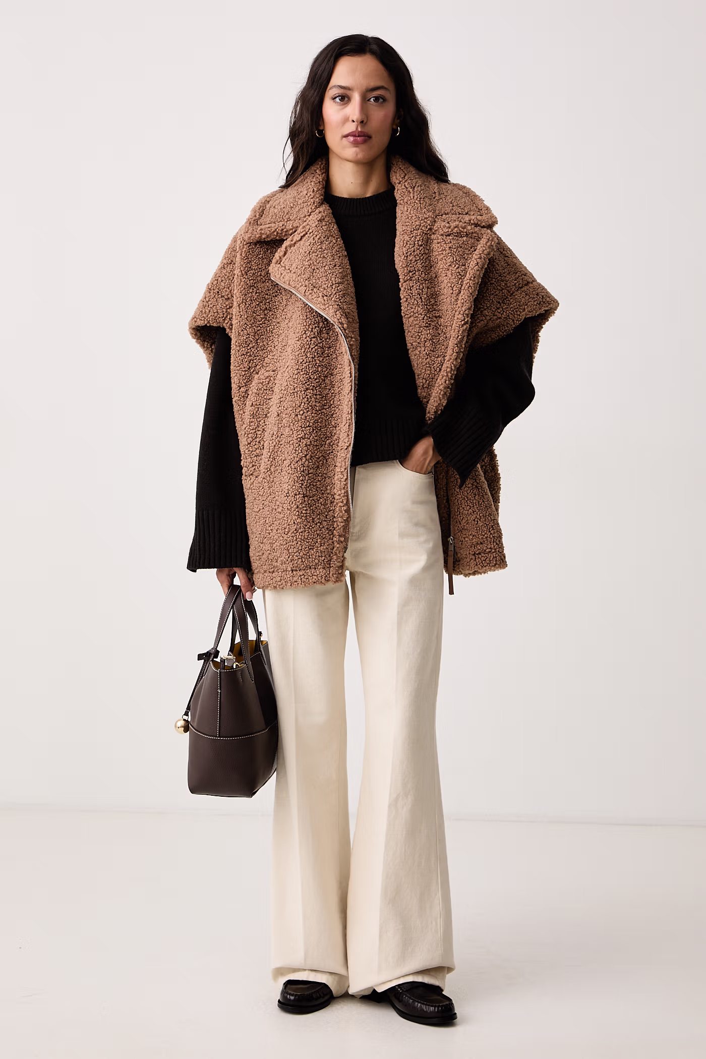 DKNY Bezrękawnik damski DJ6J6265 brązowy AW26