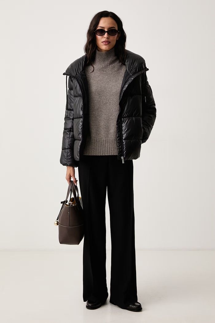 DKNY Kurtka pikowana damska DJ6J6113 czarny AW26