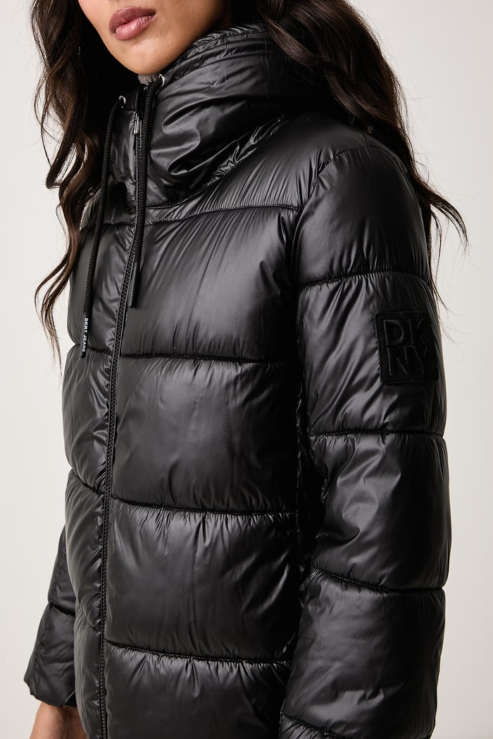 Kurtka pikowana damska DKNY DJ6J6113 czarny