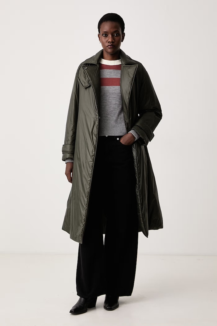Max&Co. Długa kurtka damska MCLAGAMI 2628496012200 zielony AW26