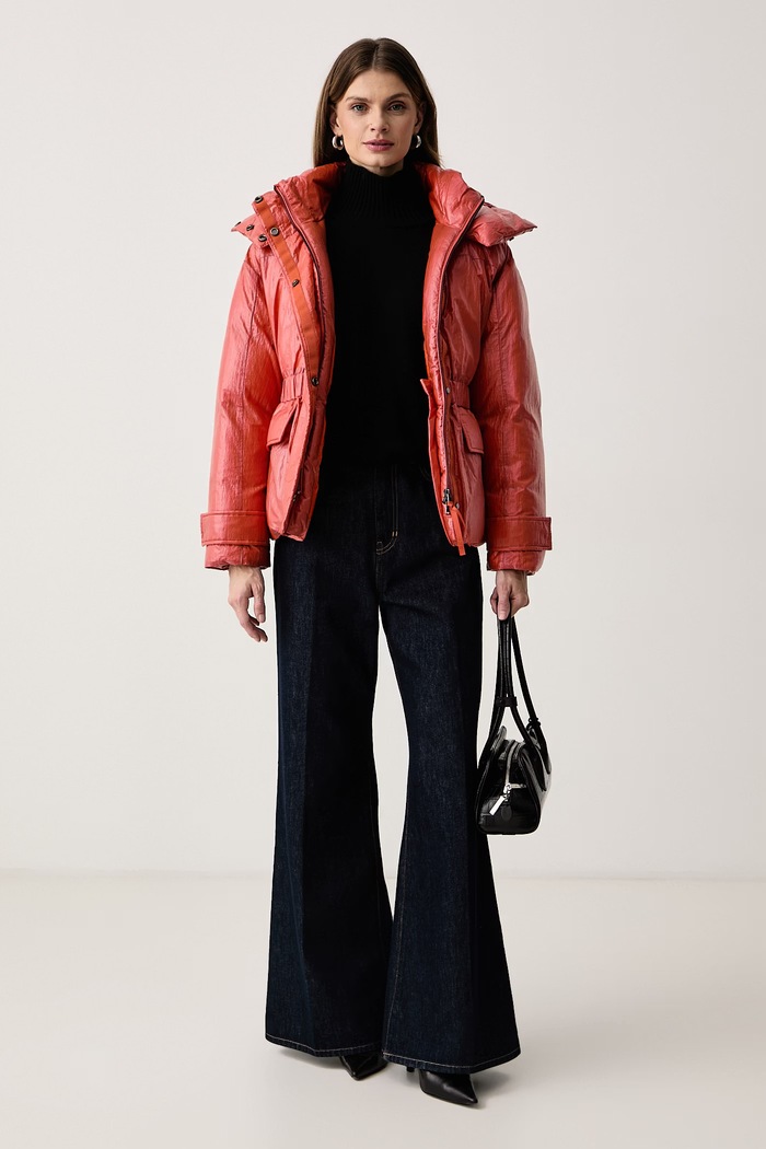 Max&Co. Kurtka puchowa damska MCLCACAO 2628486052200 pomarańczowy AW26