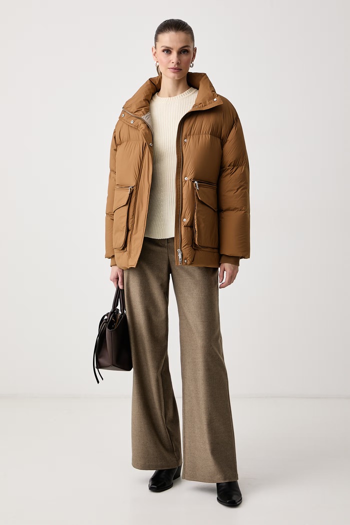 Max&Co. Kurtka puchowa damska DOVERE 2626486044200 brązowy AW26
