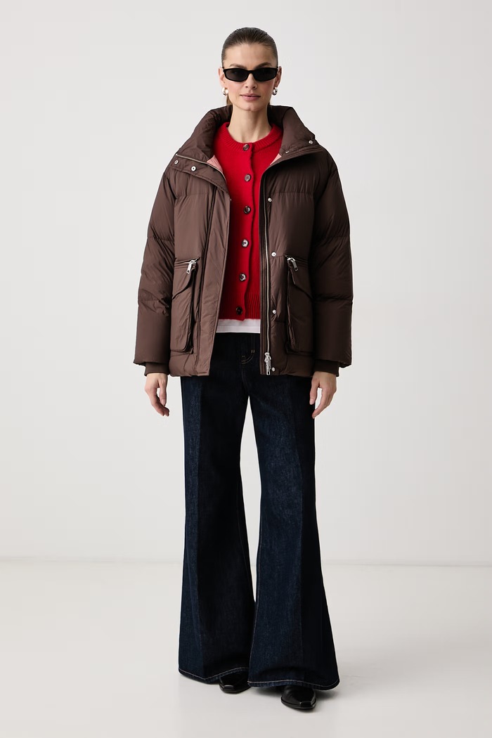 Max&Co. Kurtka puchowa damska DOVERE 2626486044200 brązowy AW26
