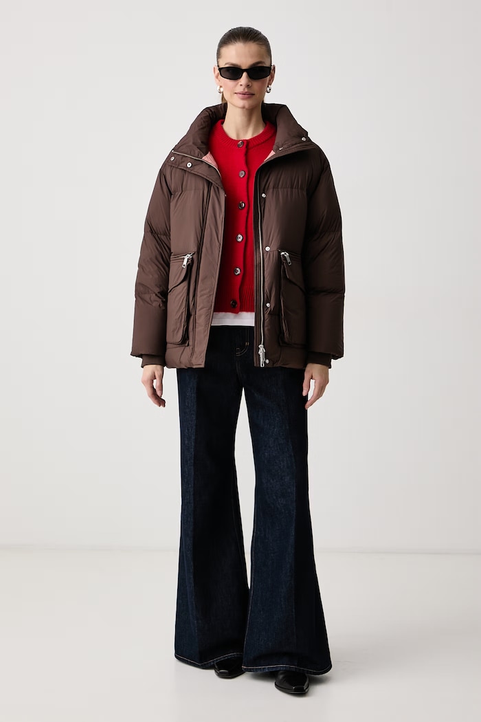 Max&Co. Kurtka puchowa damska DOVERE 2626486044200 brązowy AW26