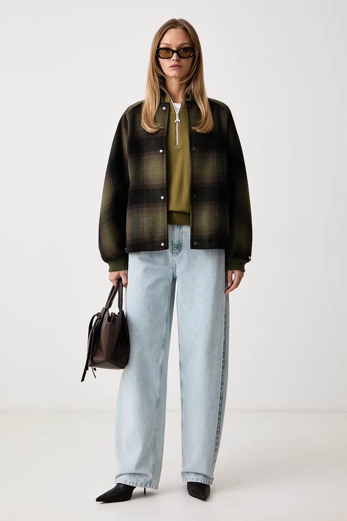 Max&Co. Kurtka damska wełniana RUGIADA 2626086043200 zielony AW26