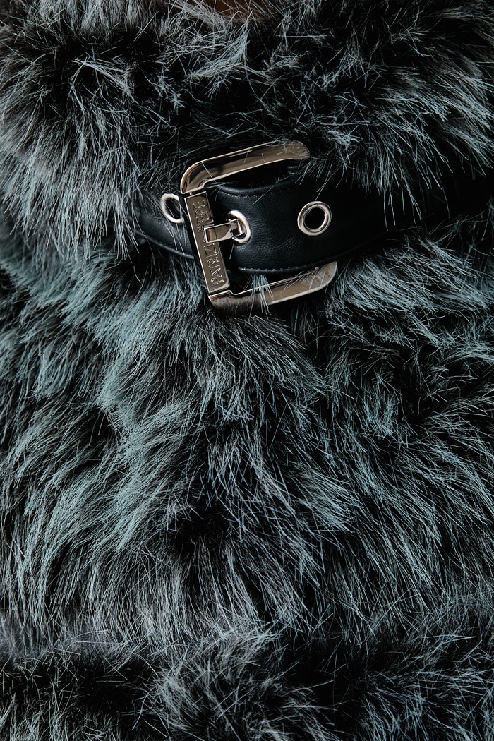 Płaszcz damski Patrizia Pepe niebieski 2O0196.E077