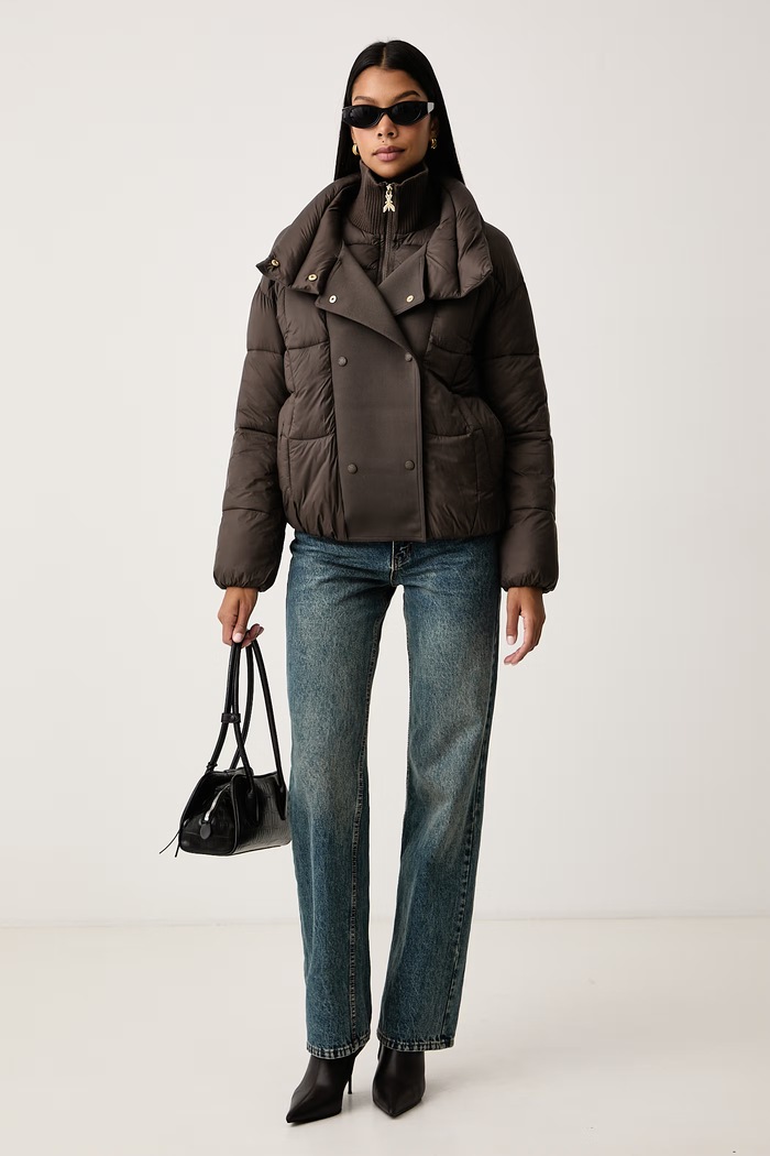 Patrizia Pepe Kurtka pikowana damska 2O0136.C7997 brązowy AW26