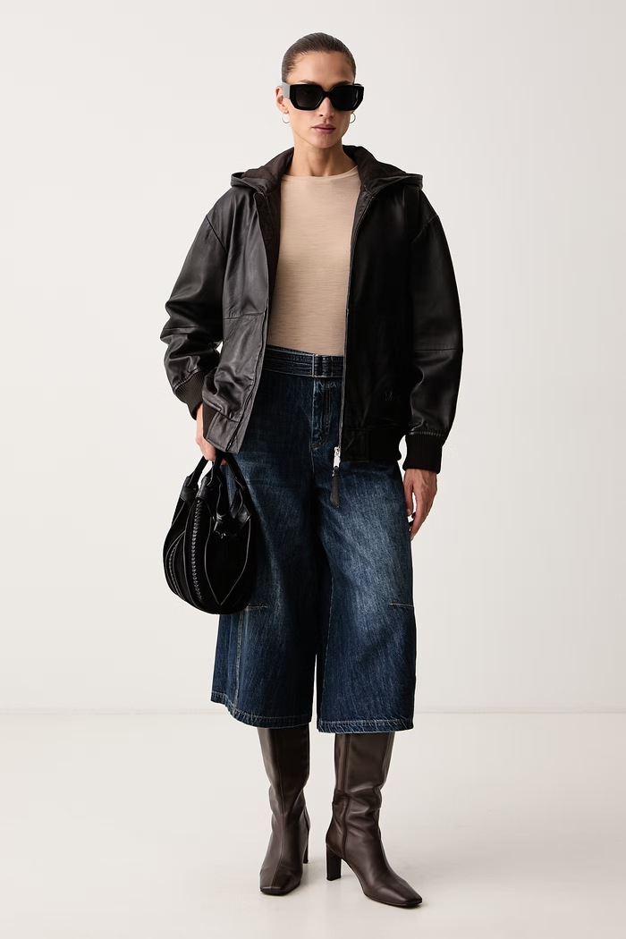 Max&Co. Kurtka damska skórzana GELO 2626446021200 czarny AW26