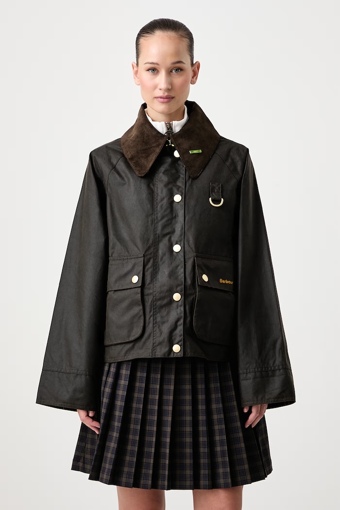 Barbour Kurtka damska bawełniana zielony LWX1595