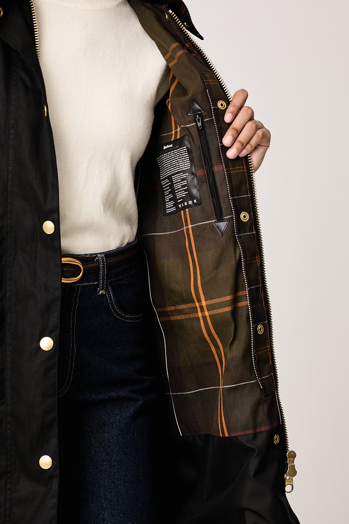 Barbour Długa kurtka damska bawełniana Beaufort LWX1583