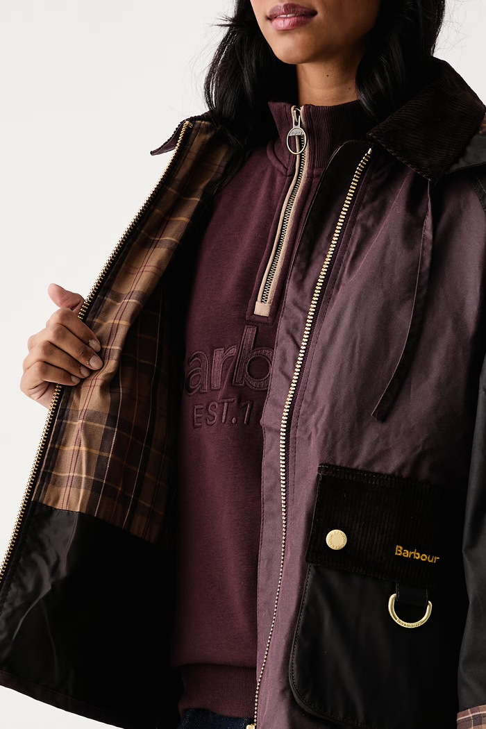 Barbour Krótka kurtka damska bawełniana Carville LWX1578