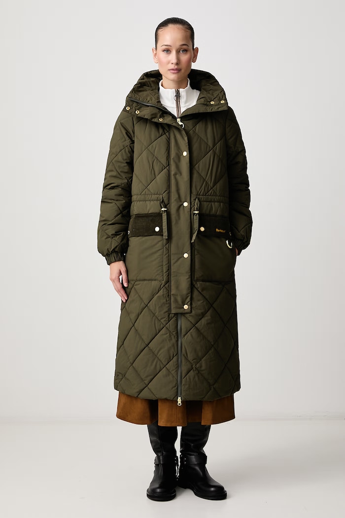 Barbour Kurtka pikowana damska Alverstone zielony LQU1930
