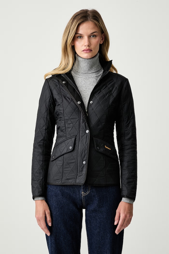 Barbour μεταβατικό μπουφάν γυναικείο Cavalry μαύρο LQU0087