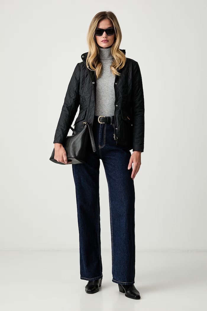 Barbour μεταβατικό μπουφάν γυναικείο Cavalry LQU0087 μαύρο AW26