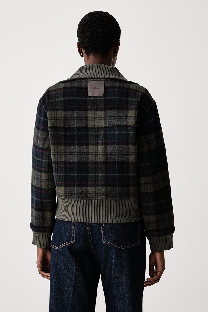 Odzież Barbour Kurtka damska z dodatkiem wełny Ivybridge LOS0090 zielony