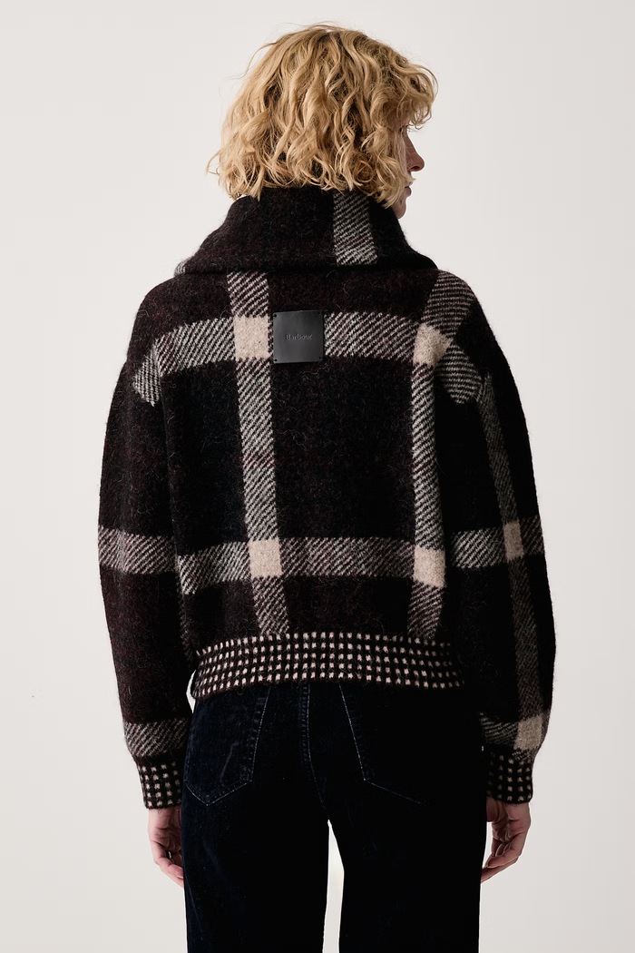 Odzież Barbour Sweter rozpinany damski z wełną Carville LKN1797 multicolor