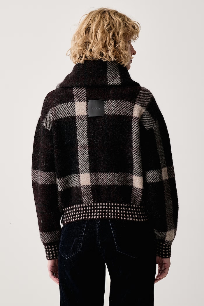 Odzież Barbour Sweter rozpinany damski z wełną Carville LKN1797 multicolor