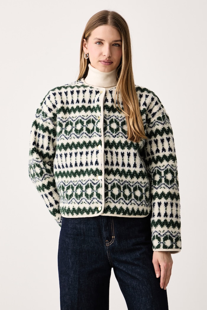Barbour Bluza rozpinana damska polarowa Aspen zielony LFL0097