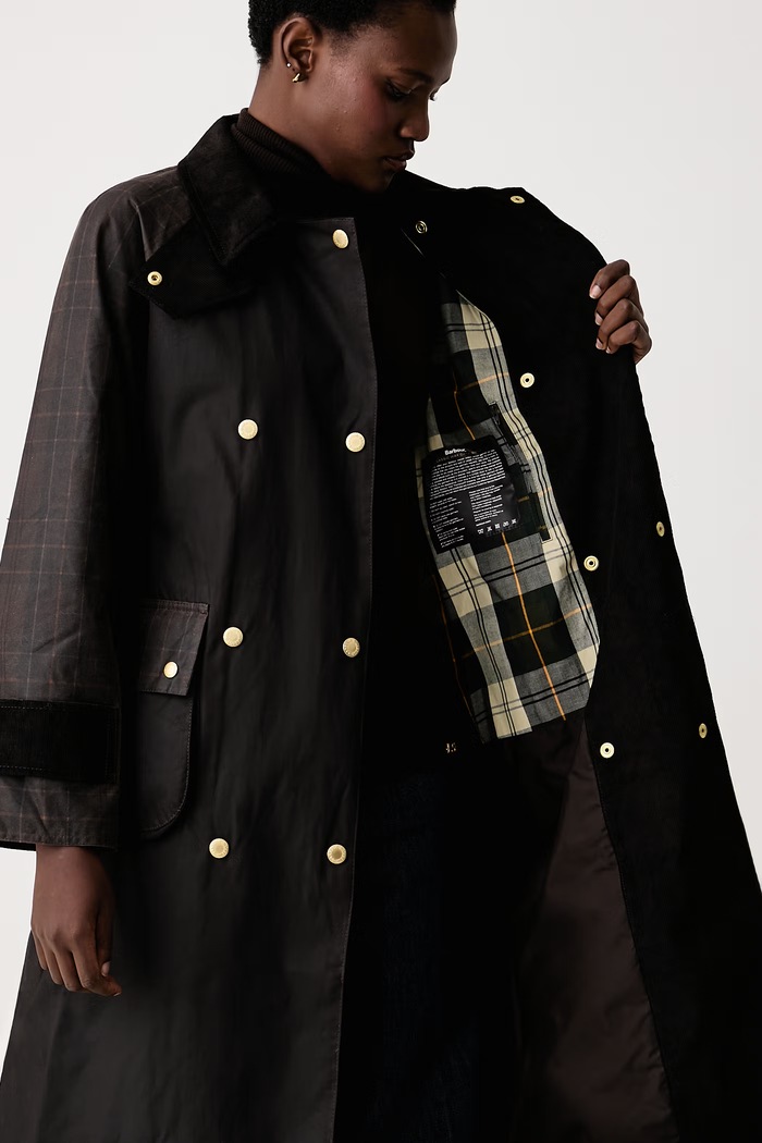 Barbour Długa kurtka damska bawełniana Elva LWX1572