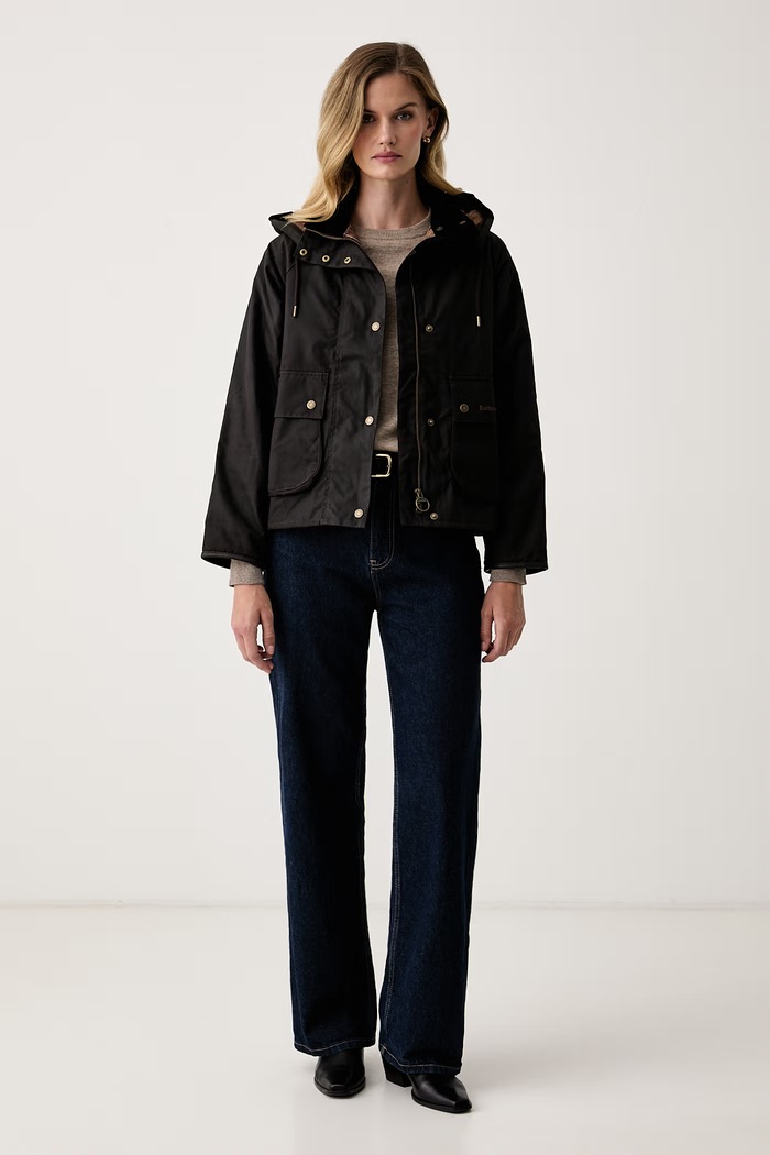 Barbour Krótka kurtka damska bawełniana Georgette LWX1594 brązowy AW26