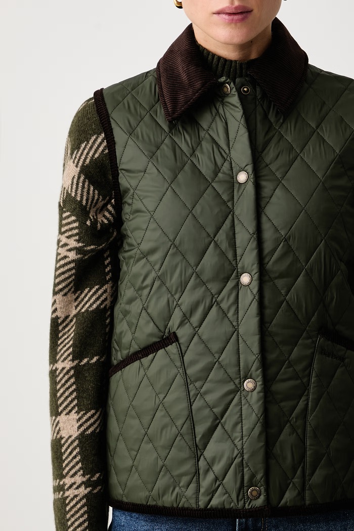 Bezrękawnik damski Darwen Barbour LGI0229 zielony