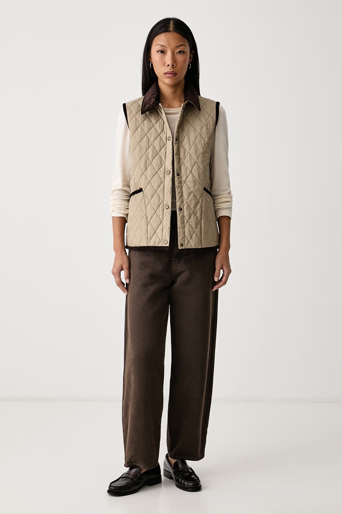 Barbour Bezrękawnik damski Darwen LGI0229 beżowy AW26