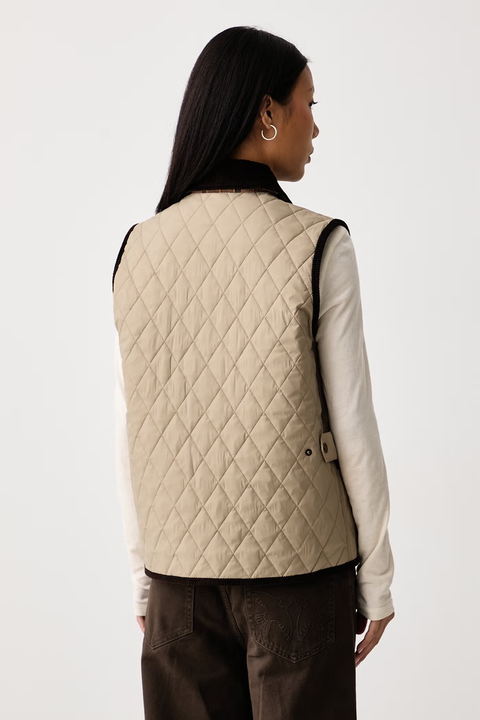 Odzież Barbour Bezrękawnik damski Darwen LGI0229 beżowy