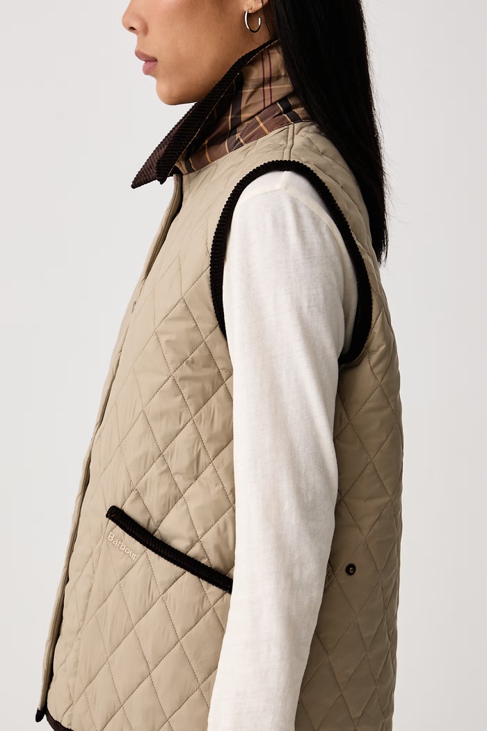 Bezrękawnik damski Darwen Barbour LGI0229 beżowy