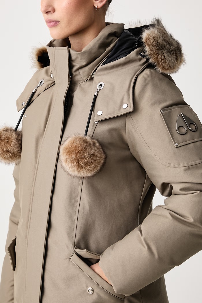 Odzież MOOSE KNUCKLES Kurtka puchowa damska z bawełną M36LP200S beżowy