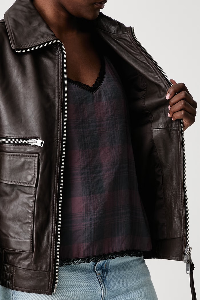 AllSaints Bomber γυναικείο δερμάτινο ELISE W001LF
