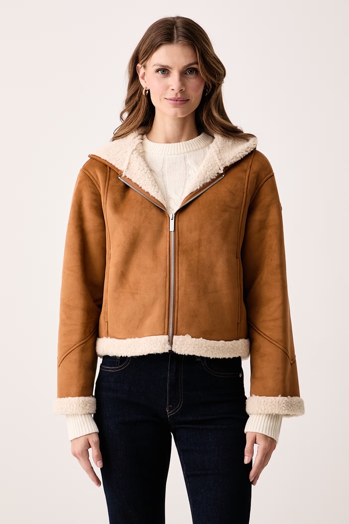 Colmar Kurtka damska z imitacji zamszu brązowy 20000019.1JU
