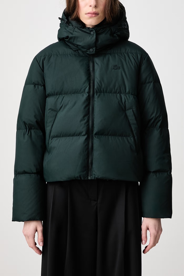 Kurtka puchowa damska Lacoste zielony BF8434
